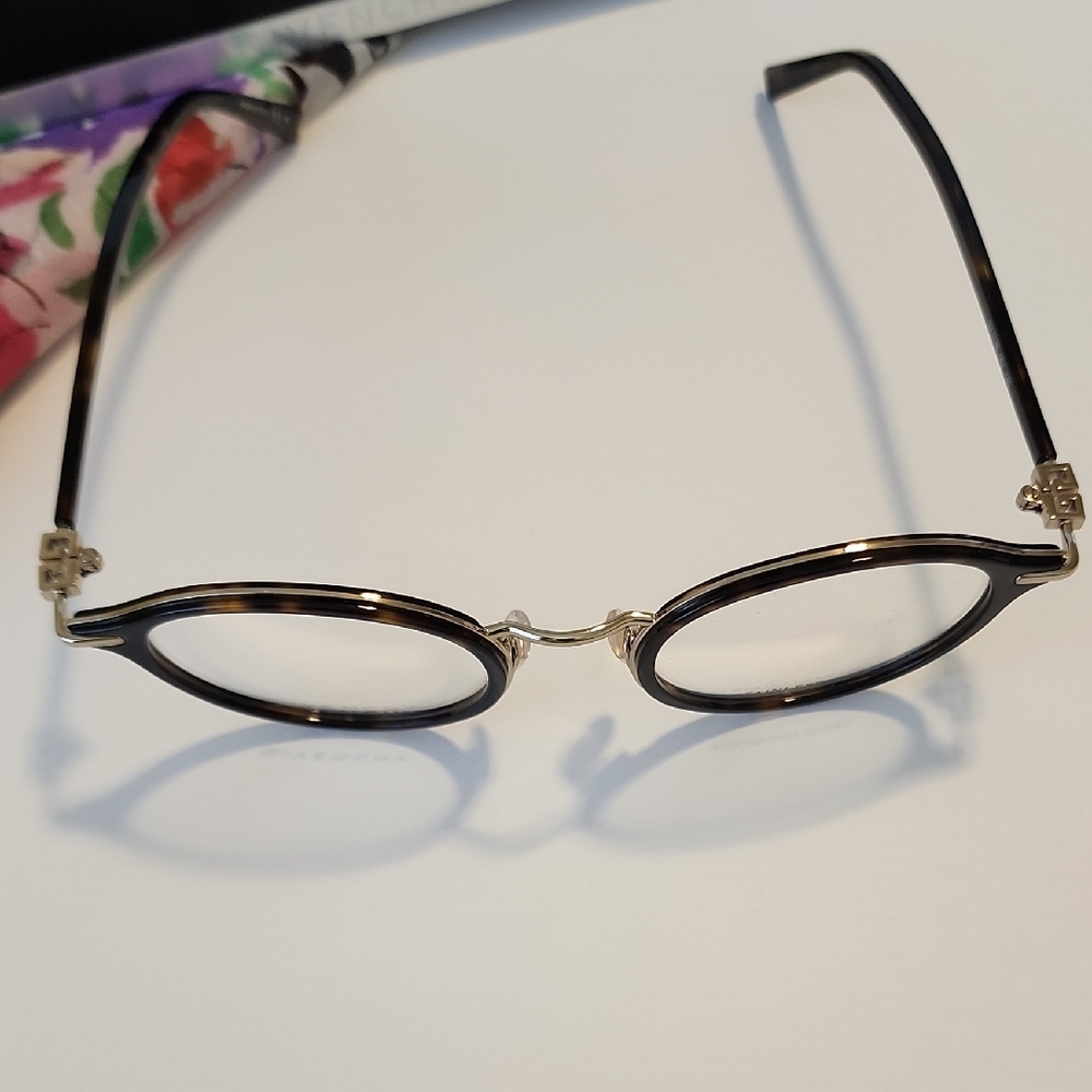 Givenchy Black Round Glasses with Silver Accents - Picture 8 of 9